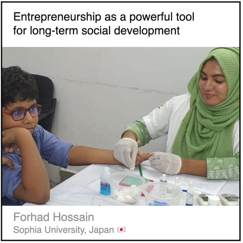 Express 8(2) Forhad Hossain Download PDF: Entrepreneurship as a powerful tool for long-term social development by Forhad Hossain (Sophia University, Japan).