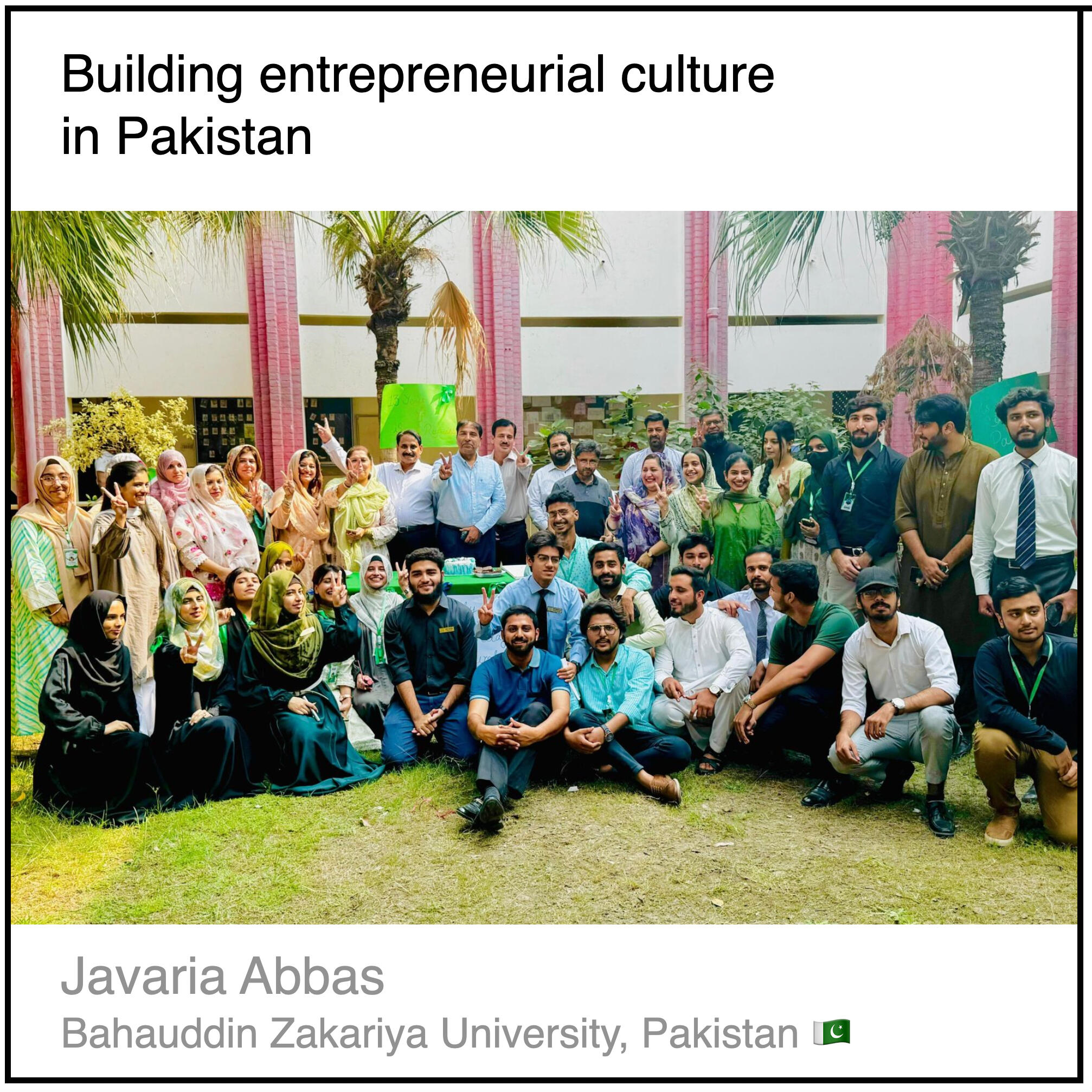 Express 7(3) Javaria Abbas Download PDF: Building entrepreneurial culture in Pakistan by Javaria Abbas (Bahauddin Zakariya University, Pakistan).