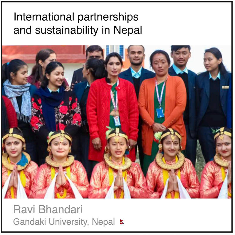 Express 5(3) Ravi Bhandari Download PDF: International partnerships and sustainability in Nepal by Ravi Bhandari (Gandaki University, Nepal).